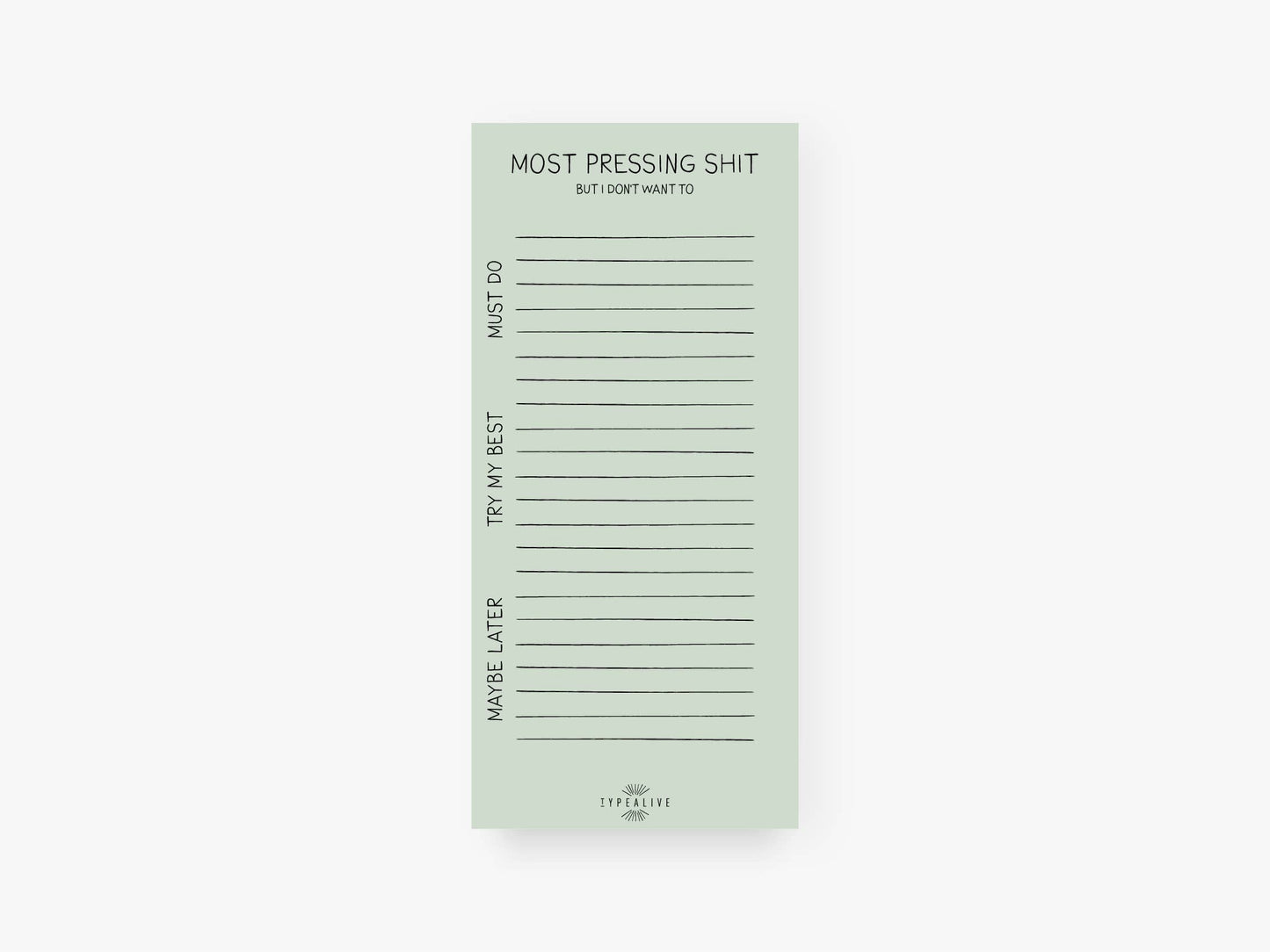 typealive - Notepad “slim”/Pressing Shit