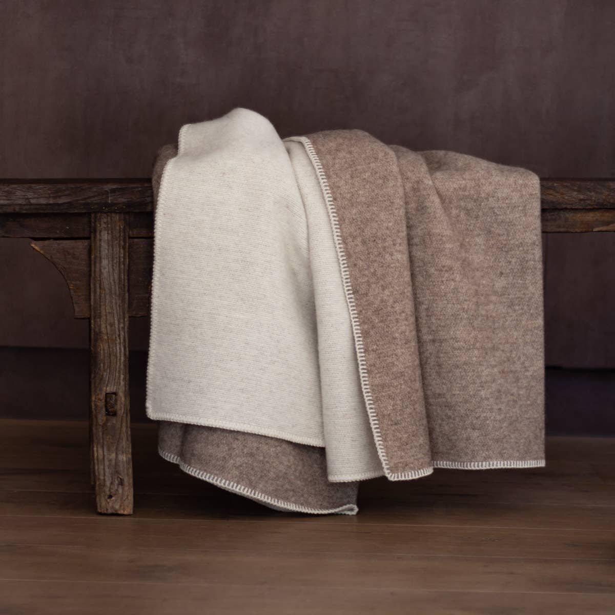 MoST - Wool bed Blanket ECO FOSSIL - double
