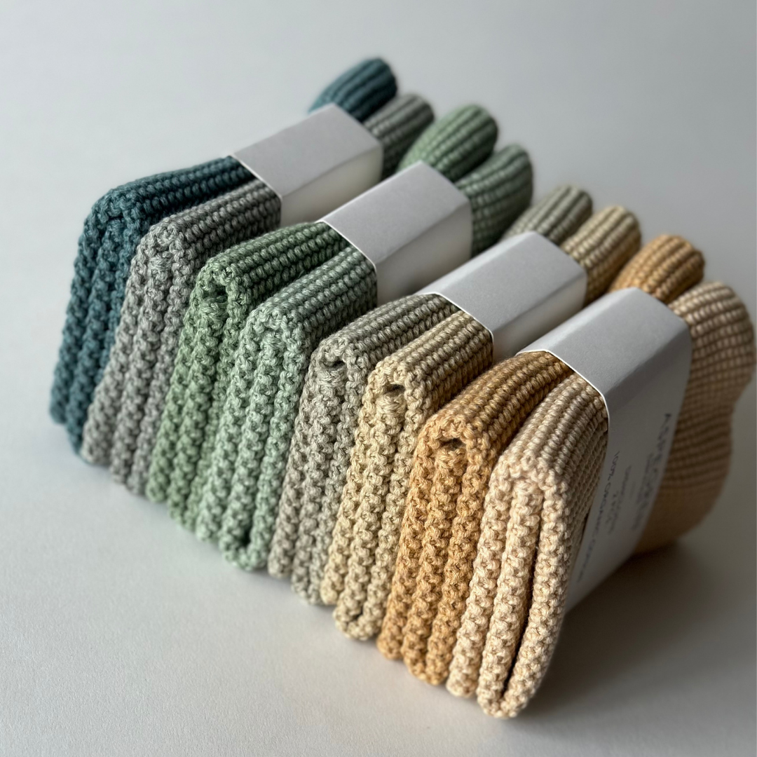 Aspegren Denmark - Dishcloths - Organic Cotton - Set of 2 - Knitted - Mint