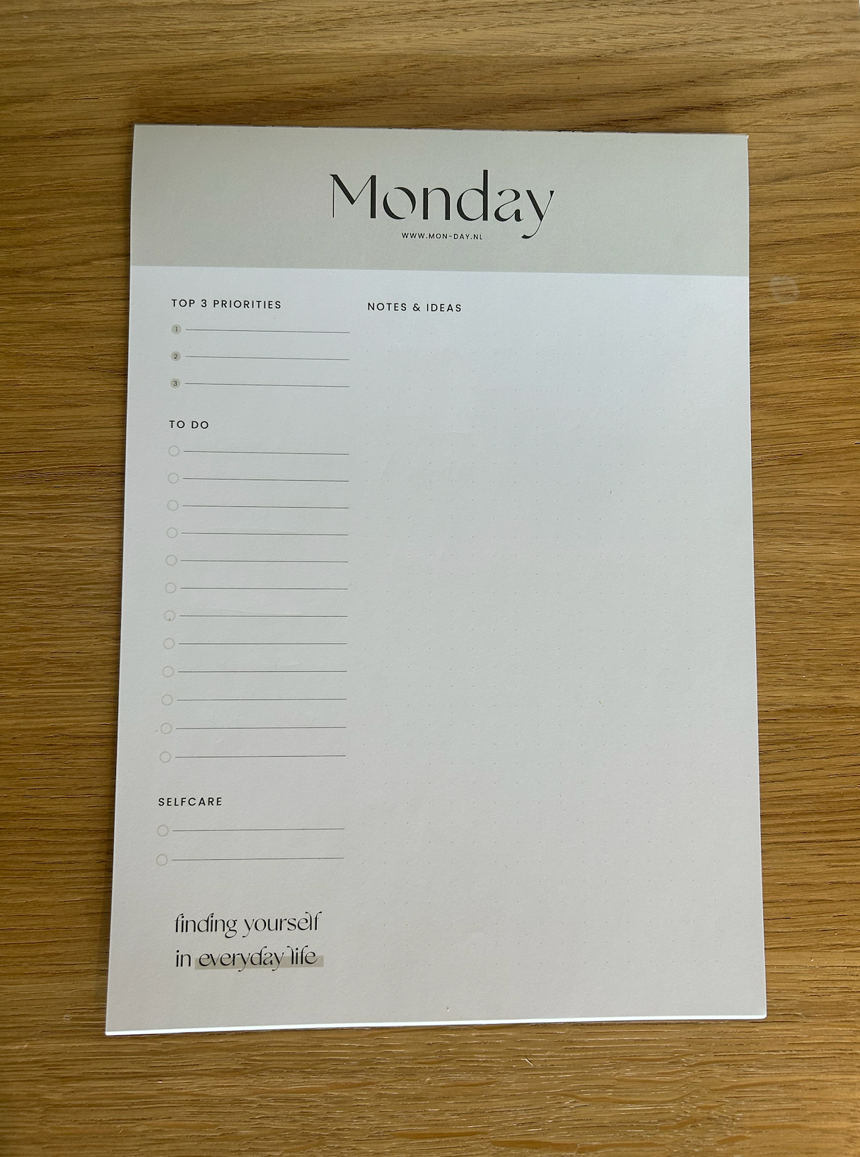 Monday - Monday Notepad