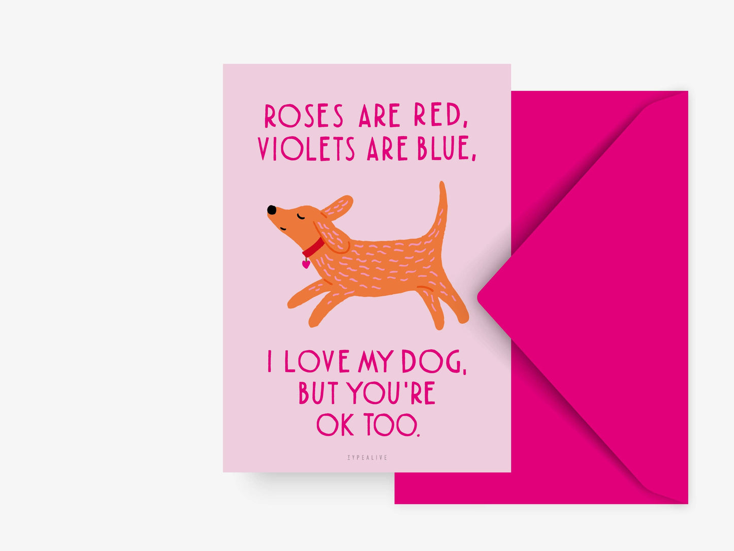 typealive - Postcard/Valentine Dog No. 1