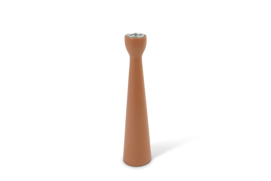 Candleholder wood mat coral