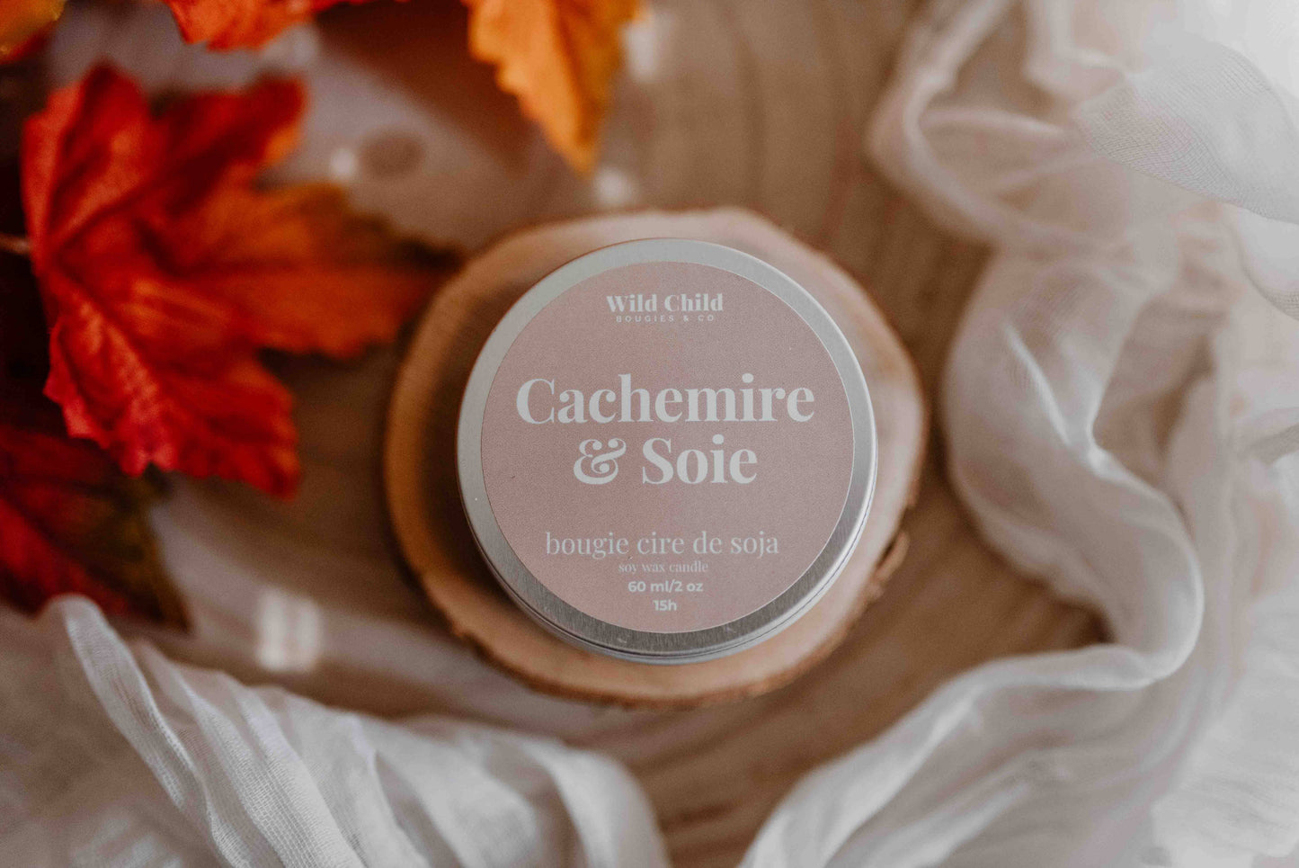 WILD CHILD Bougies & Co - “Cashmere & Silk” - Natural scented candle - 15h