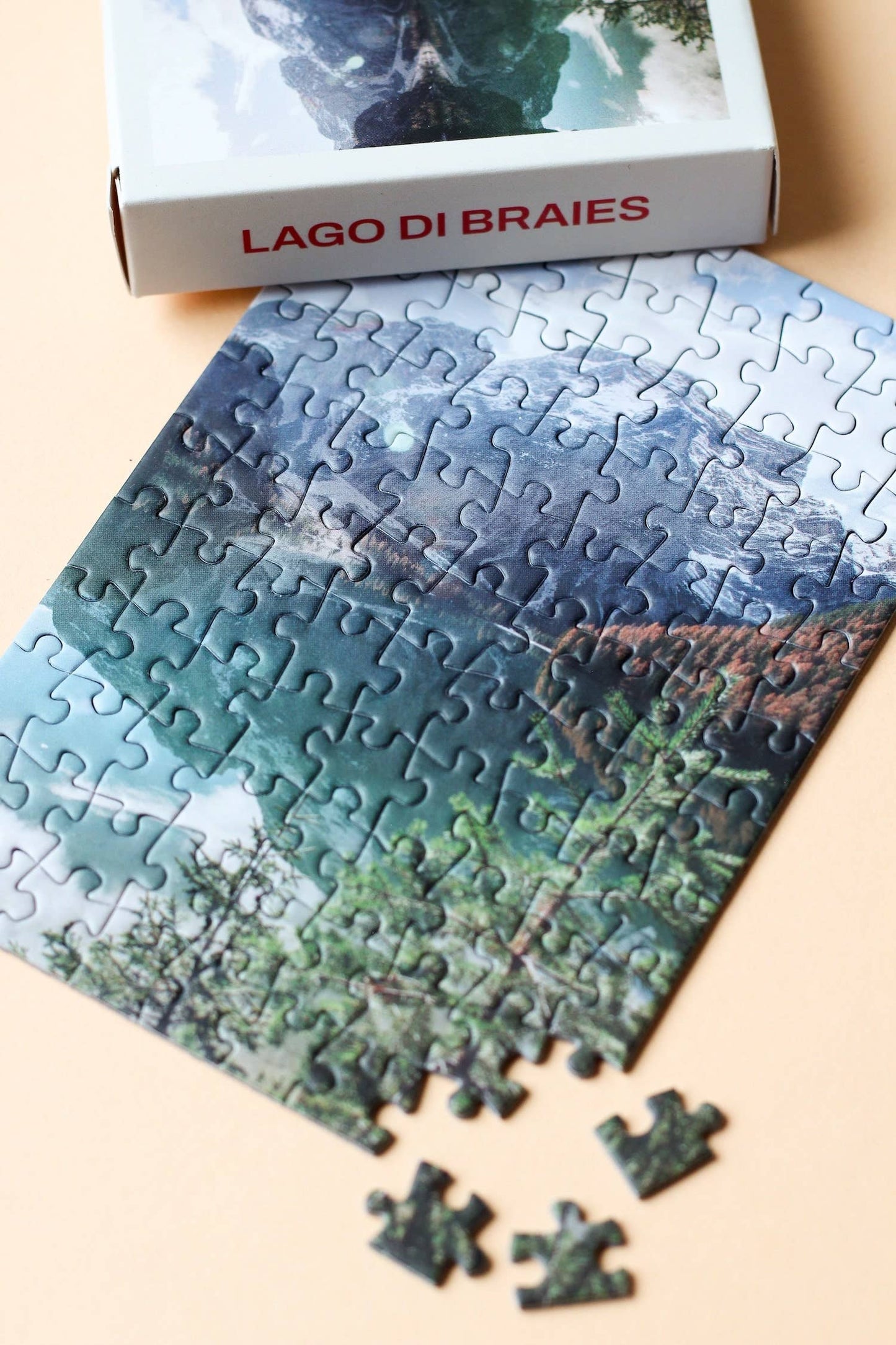 Piecely Puzzles - Mini-Puzzle Lago Di Braies, 99 Pieces - Puzzlery