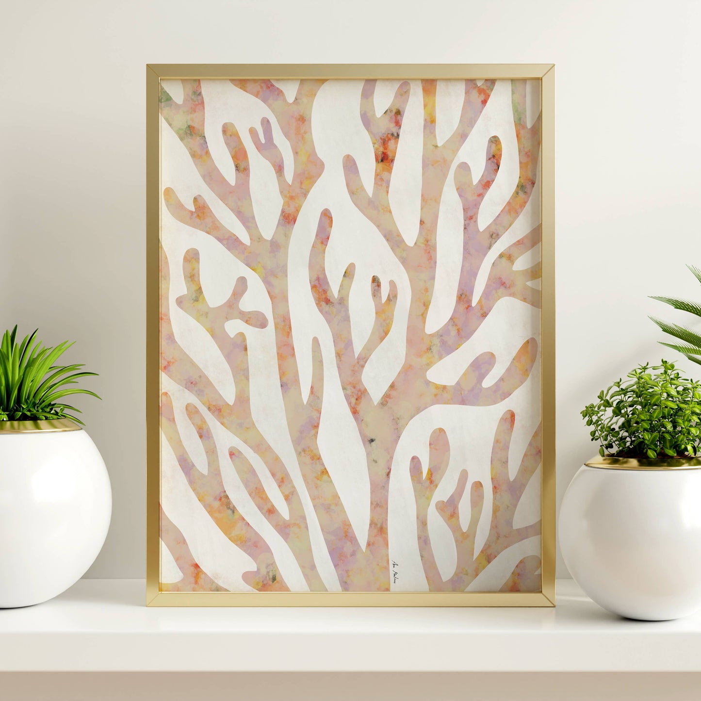 El buen limón - "Coral silhouette II" Art Print