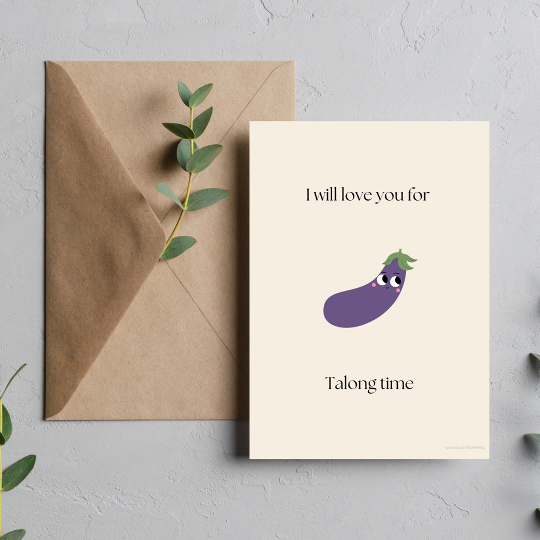 Card-  I will love you talong time