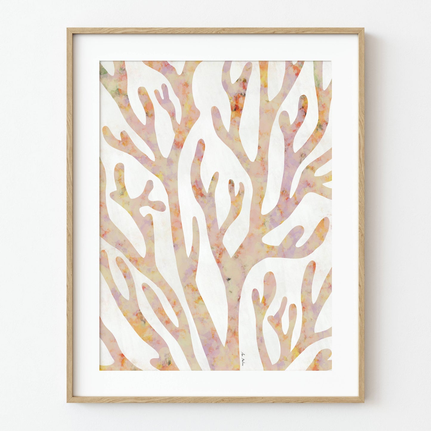 El buen limón - "Coral silhouette II" Art Print