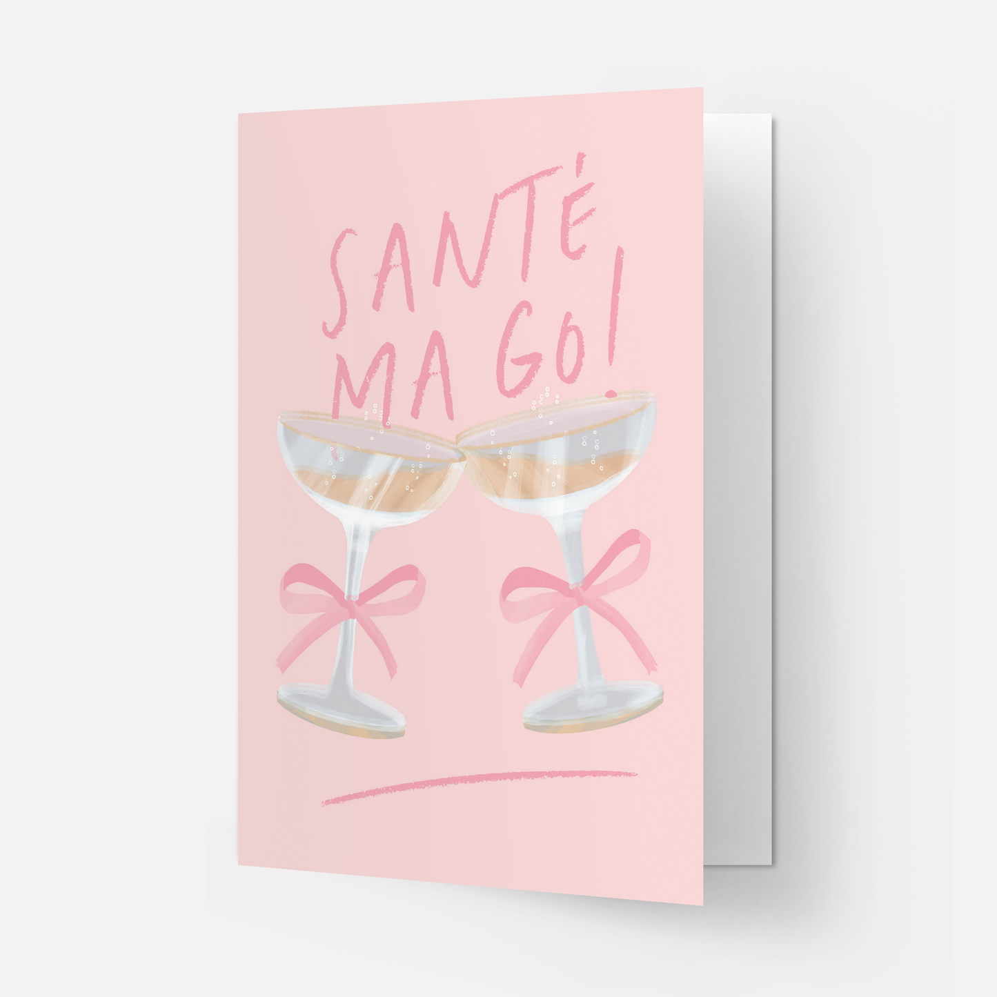 Kaart Blanche - Cheers girl greeting card (also in FR)