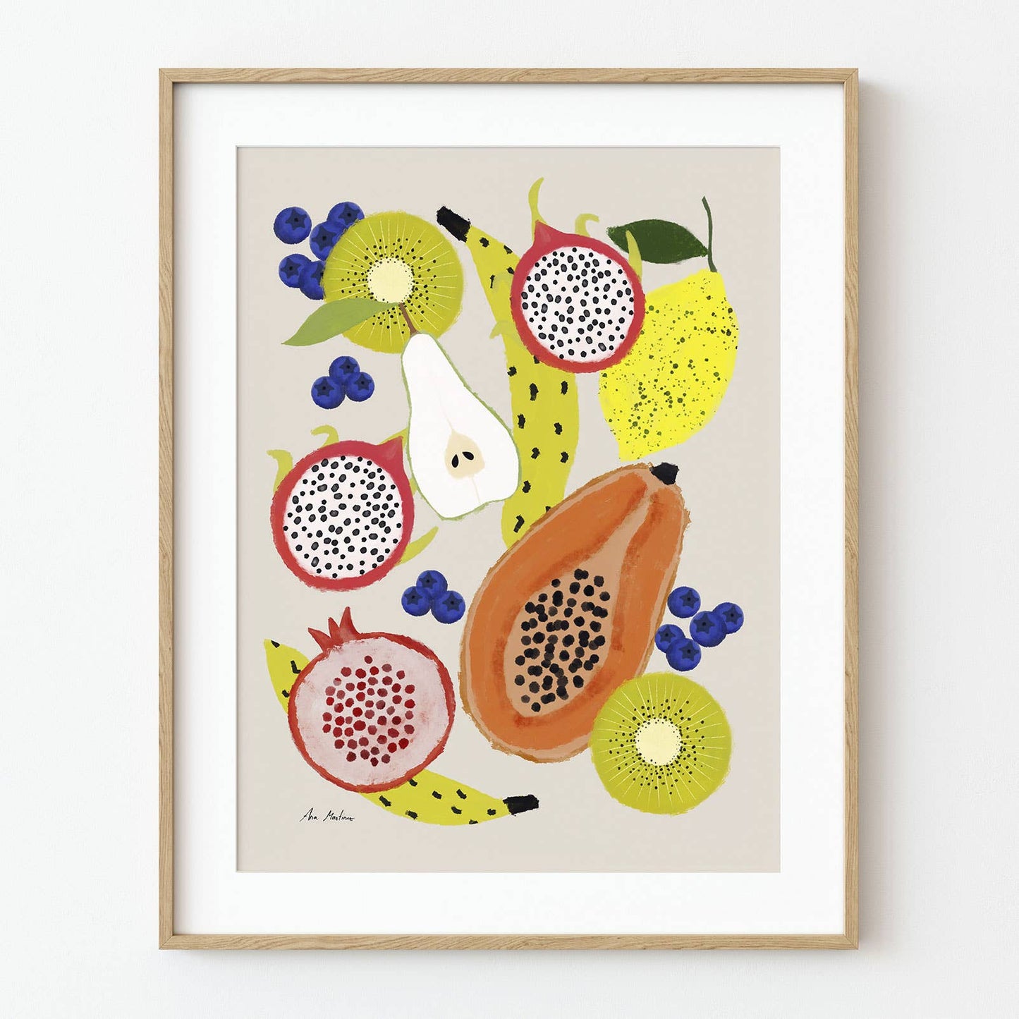 El buen limón - Tropical Fruits Art Print