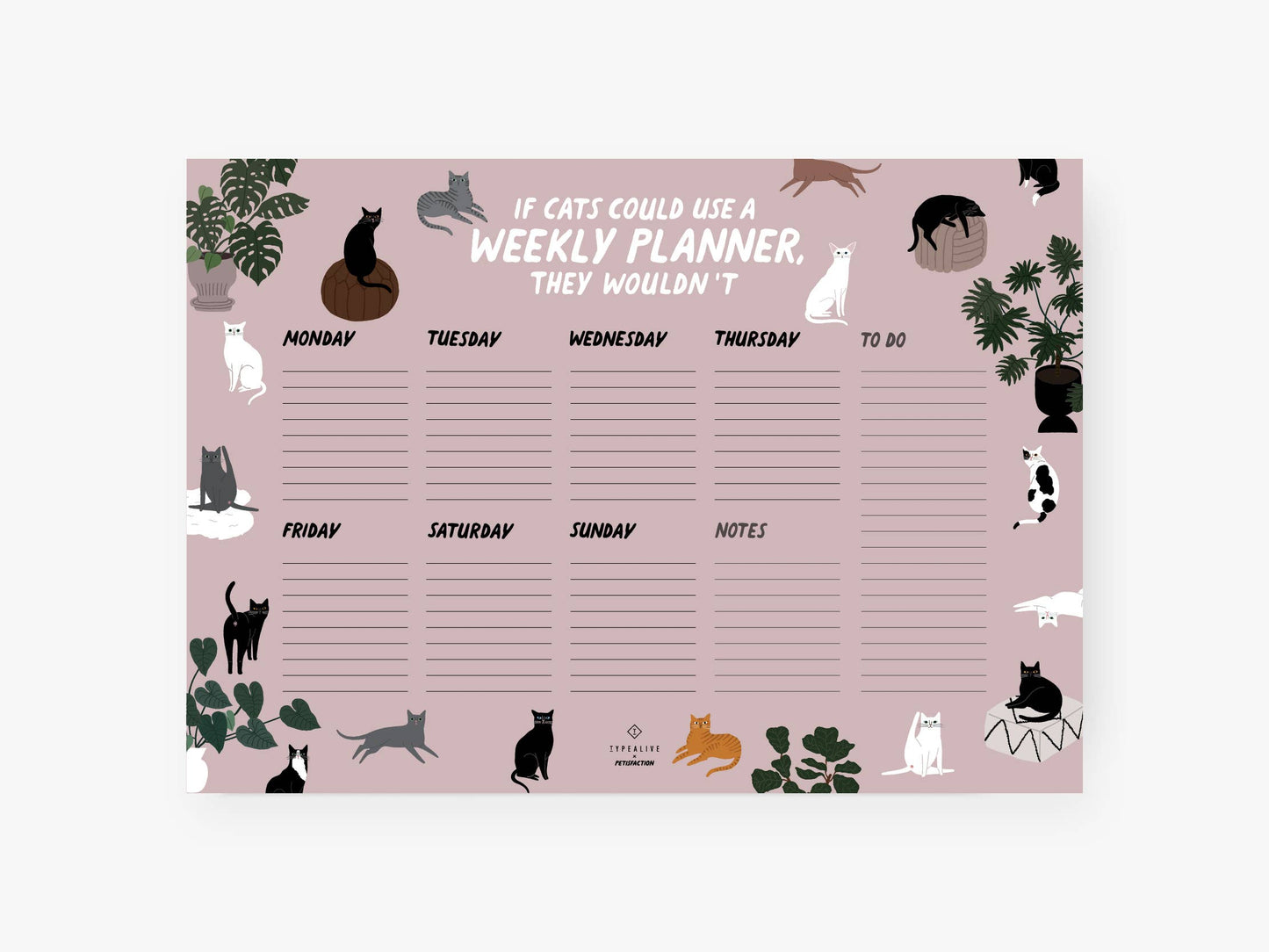 typealive - Weekly Planner/Petisfaction “CATS”