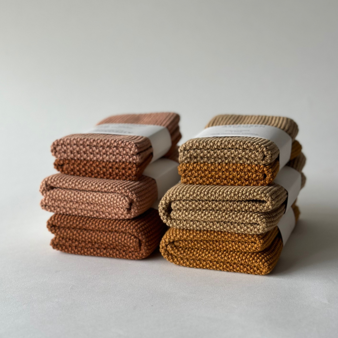 Aspegren Denmark - Kitchen Towel - 100% Organic - Knitted - Solid - Inca Gold