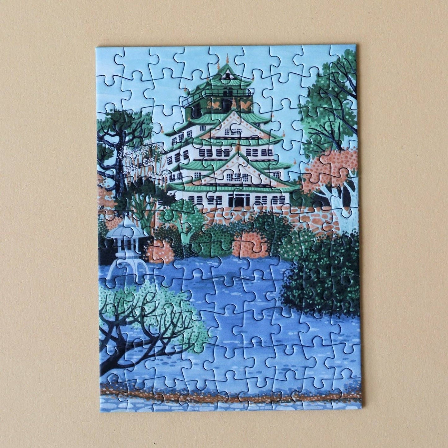 Piecely Puzzles - Osaka Castle mini puzzle, 99 pieces