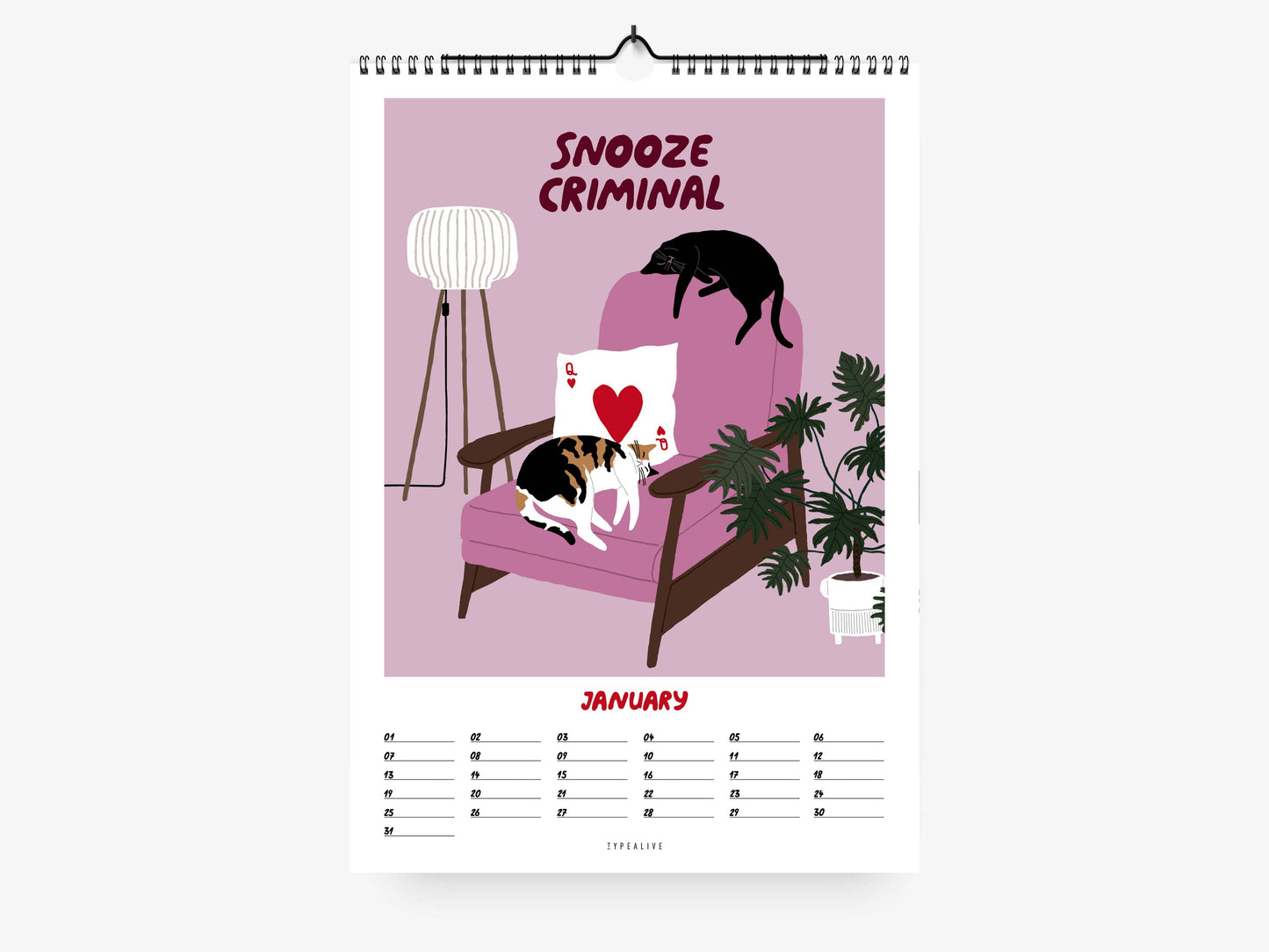 typealive - Wall Calendar / Petisfaction "Cats" No. 2