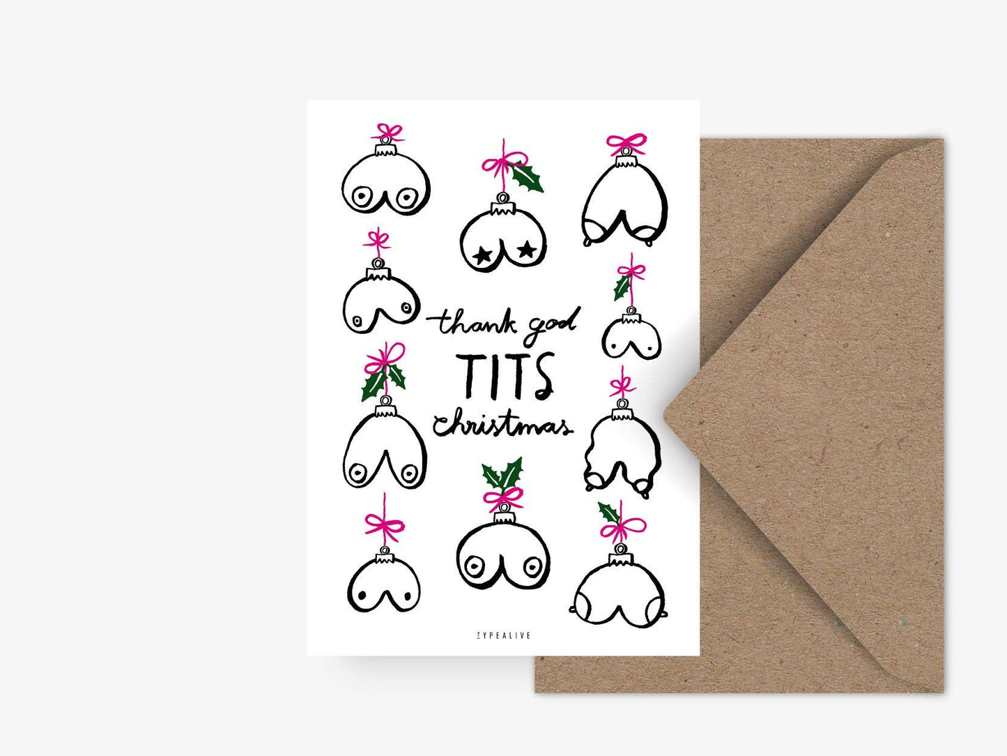 typealive - Postcard/Tits Christmas w/ Envelope