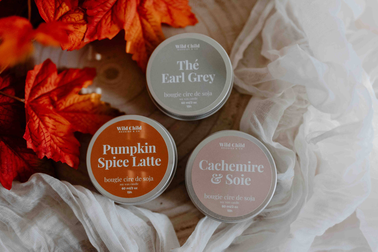 WILD CHILD Bougies & Co - “Pumpkin Spice Latte” - Natural scented candle - 15h