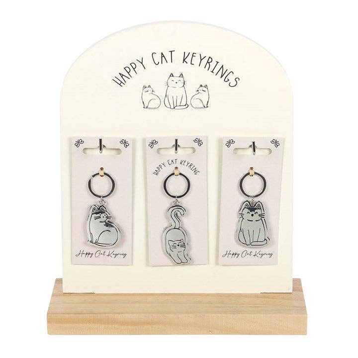 Something Different - Happy Cat Keyrings