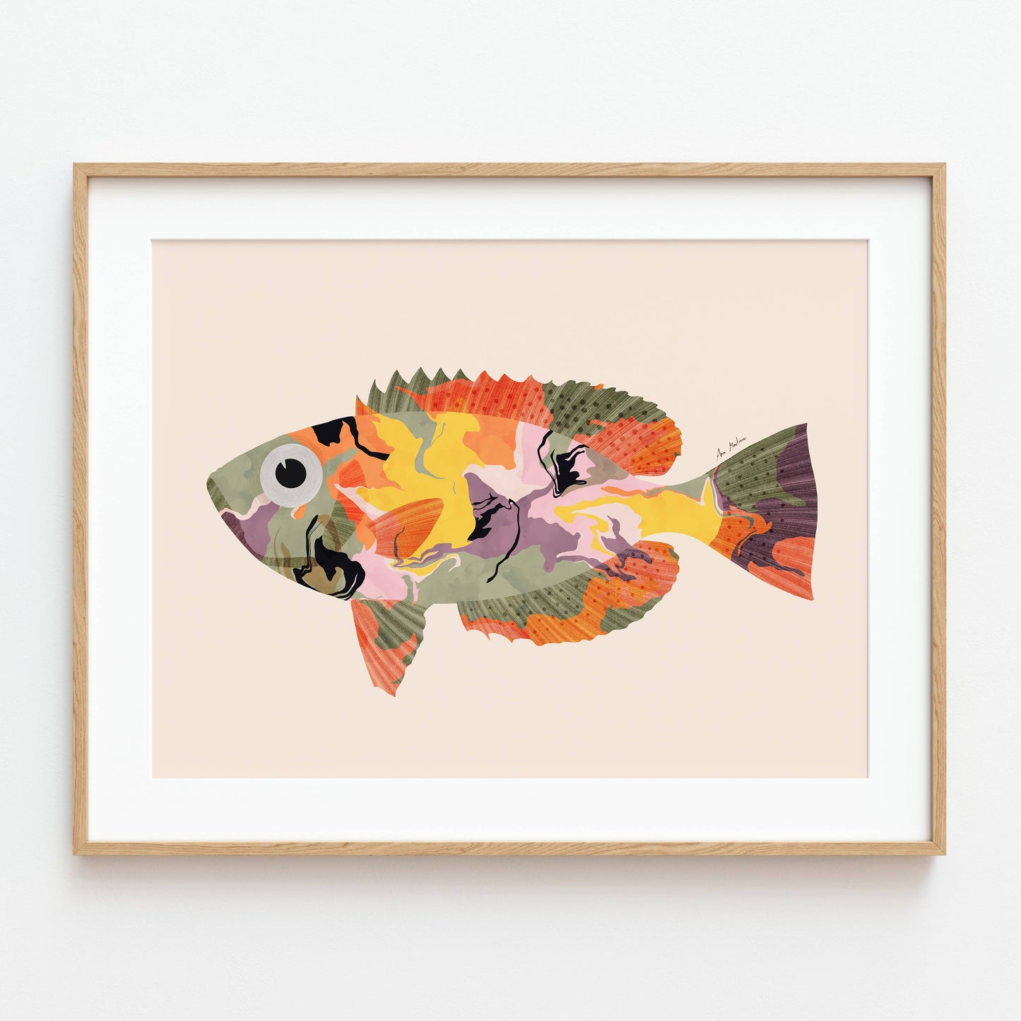 El buen limón - "Colorful fish III" art print