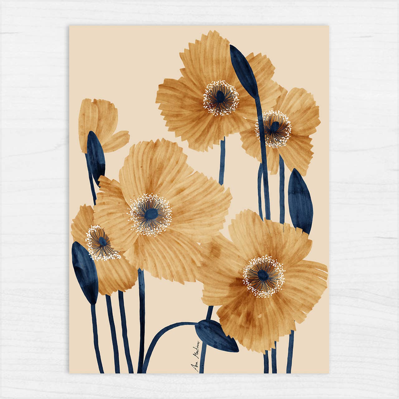 El buen limón - Poppies Art Print