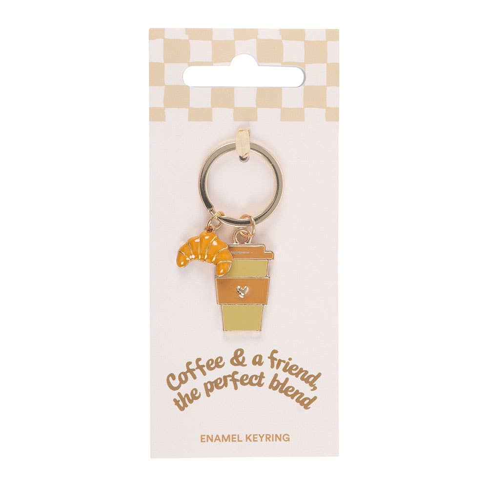 Something Different - Coffee and a Friend Croissant Keyring