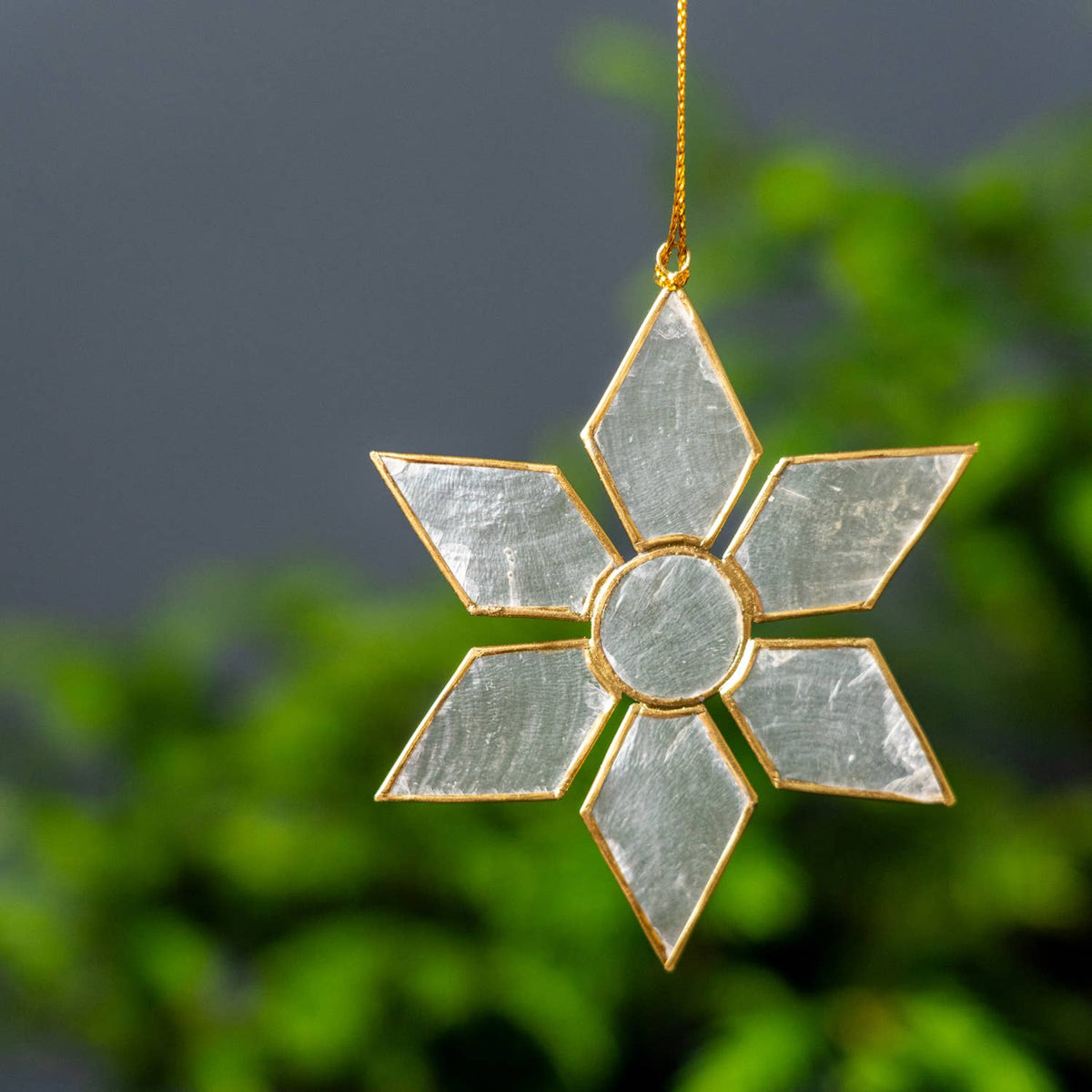 Kinta - Trim Cap Snowflake Offwhite w/ gold 9 x 9 cm