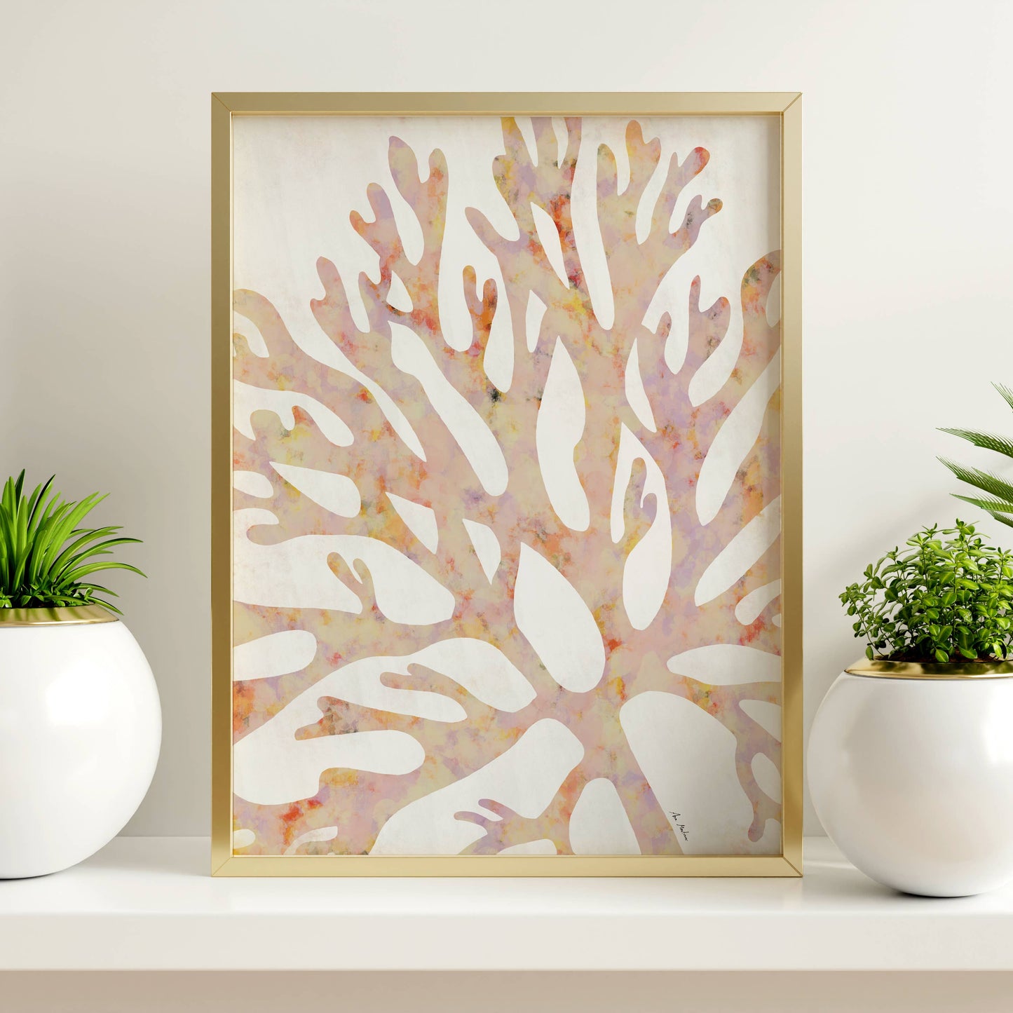 El buen limón - "Coral silhouette" Art Print