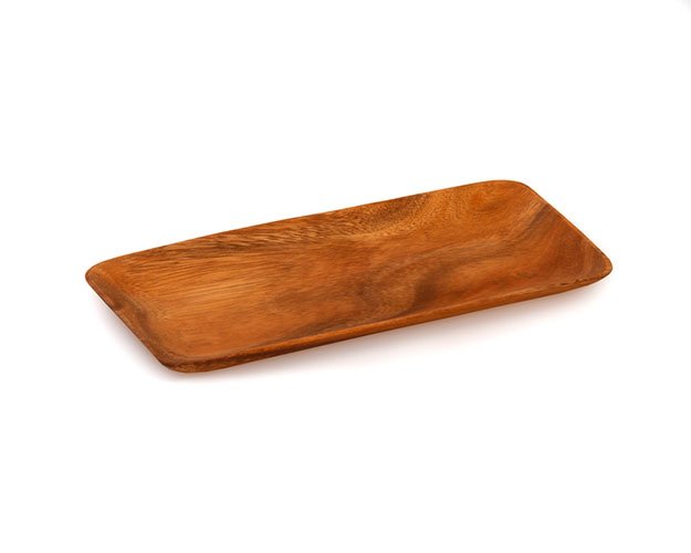 Tray acacia rectangular natural