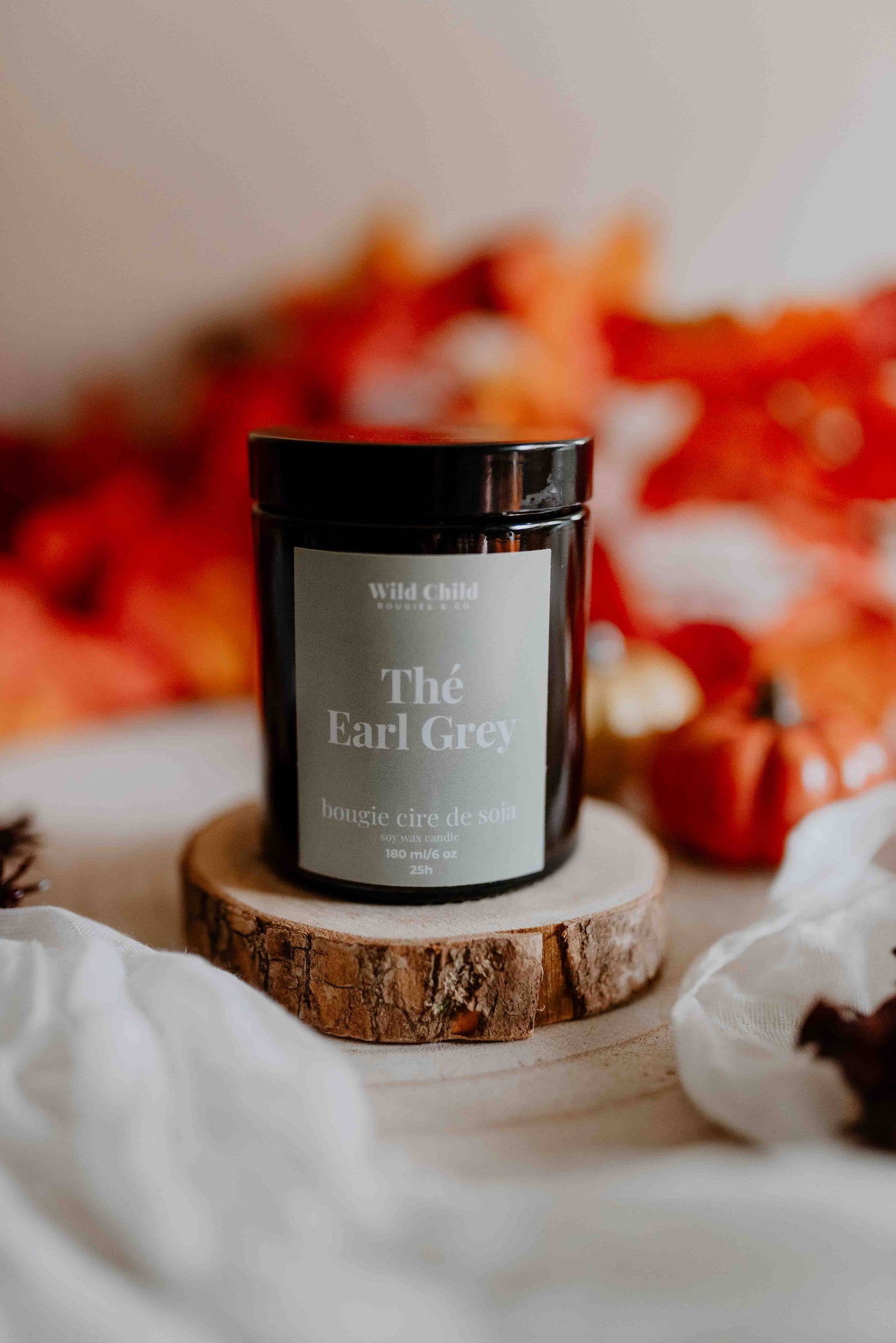 WILD CHILD Bougies & Co - “Earl Grey Tea” - Natural scented candle - 25h