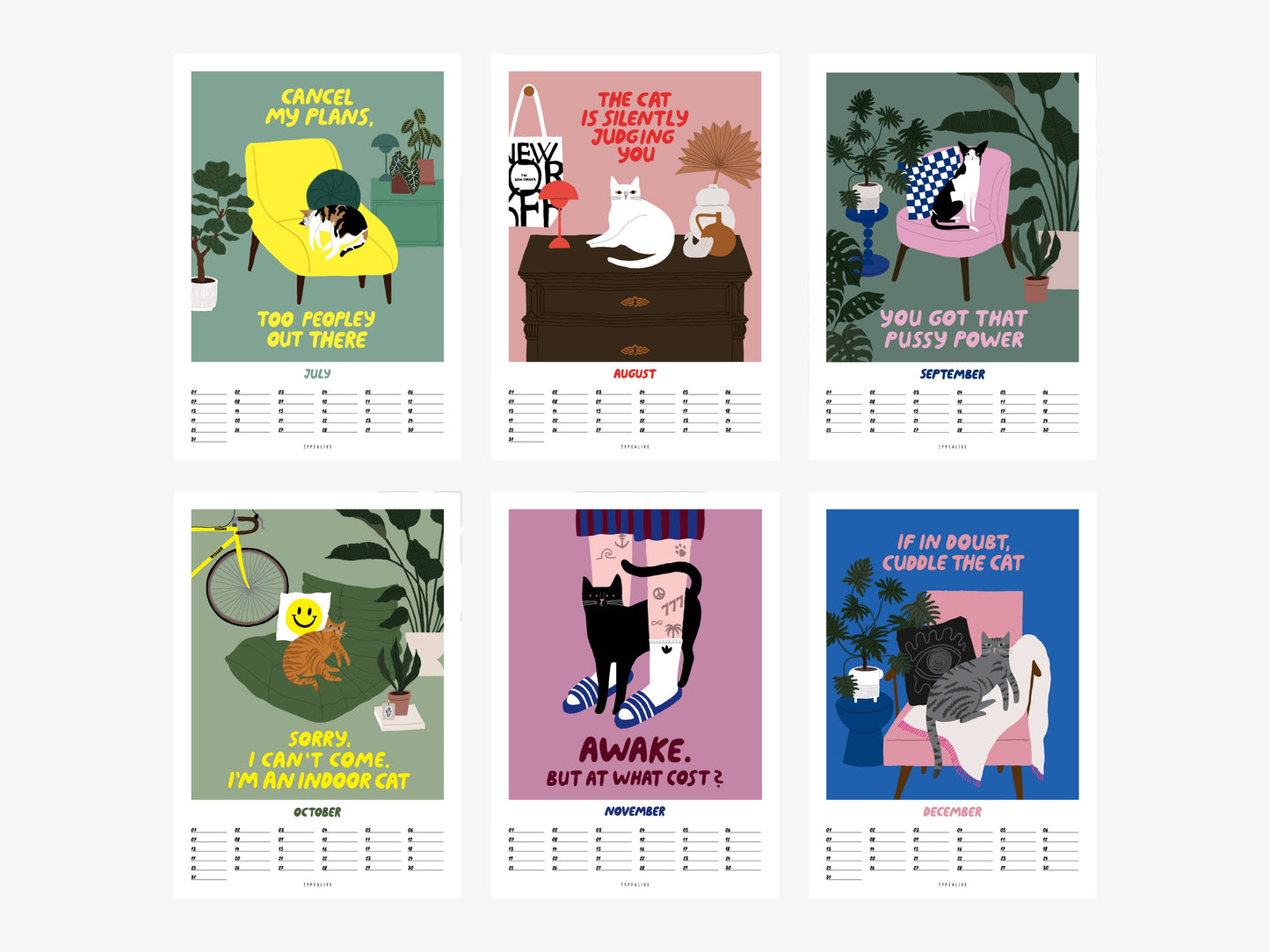 typealive - Wall Calendar / Petisfaction "Cats" No. 2
