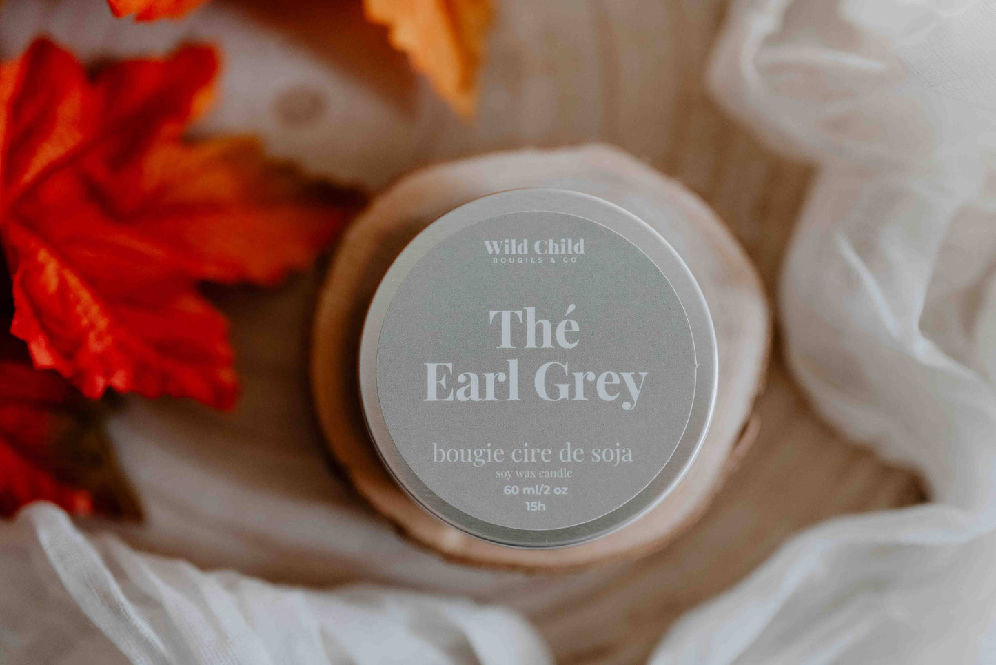WILD CHILD Bougies & Co - “Earl Grey Tea” - Natural scented candle - 15h