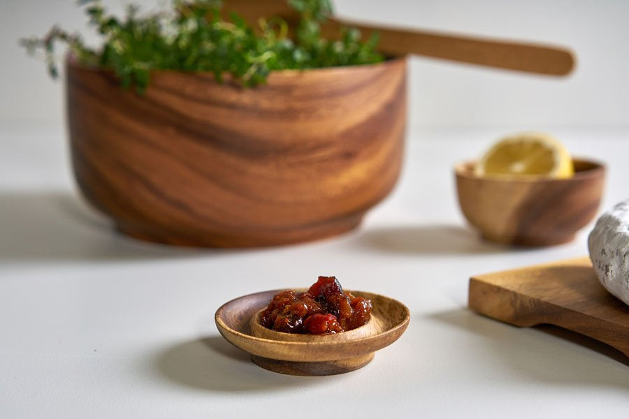 Dish acacia mini sauce round