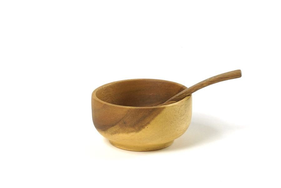 Bowl acacia modern jap. foot