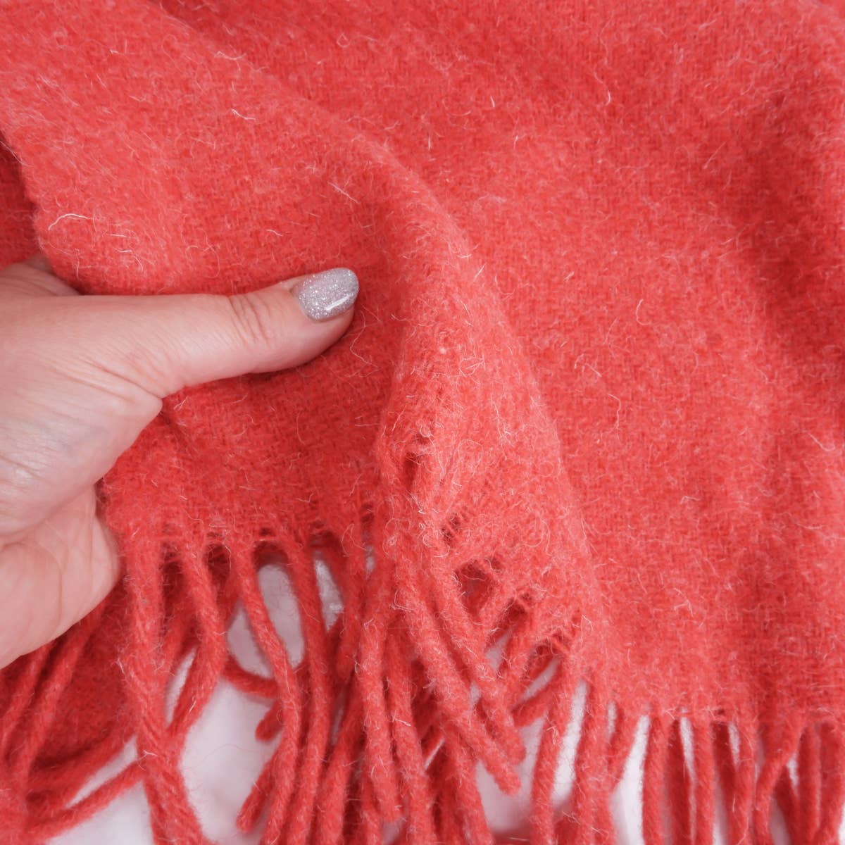 NorraVilla - Wool Blanket - Solid Color Green