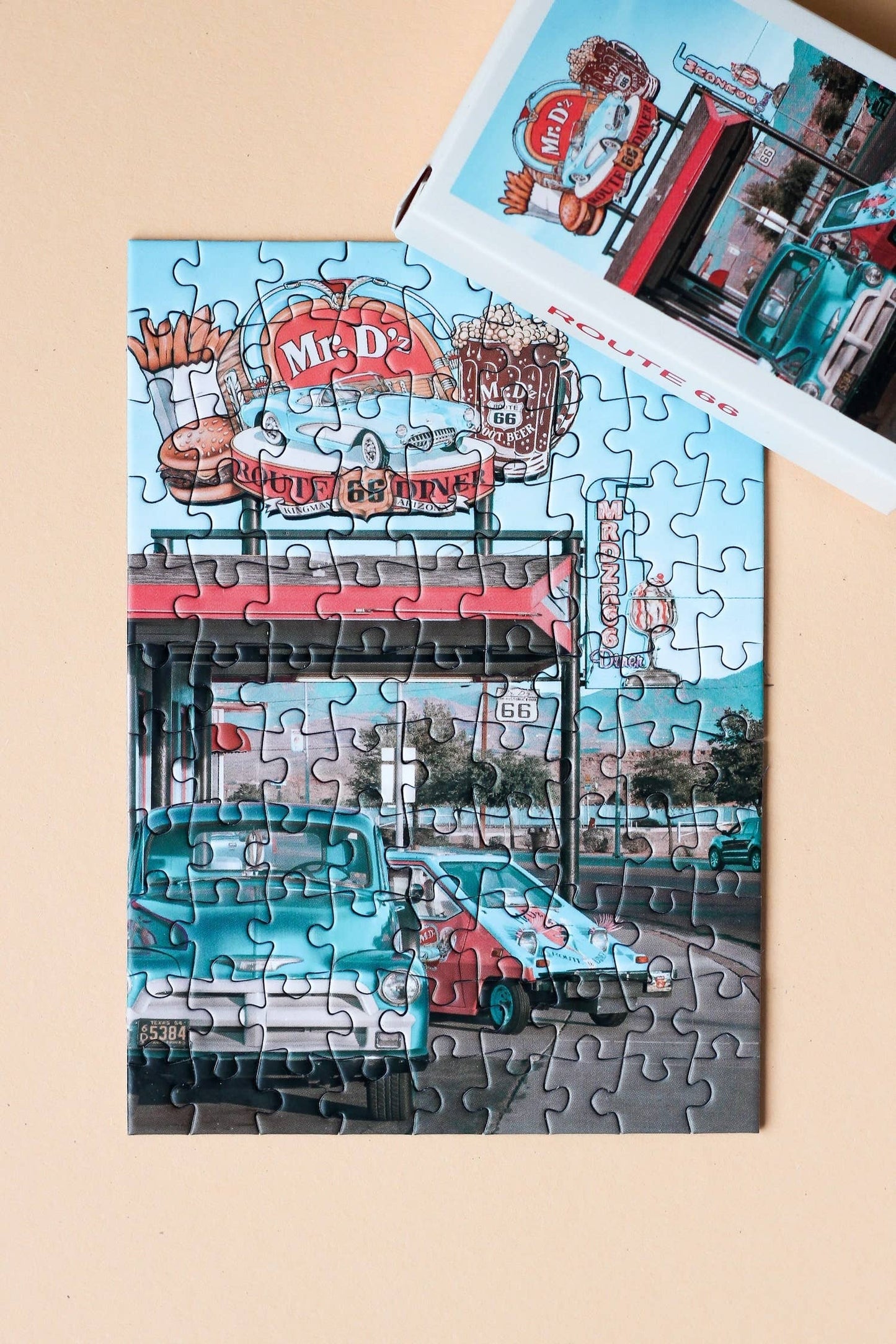 Piecely Puzzles - Mini-Puzzle Route 66, 99 Pieces - Puzzlery