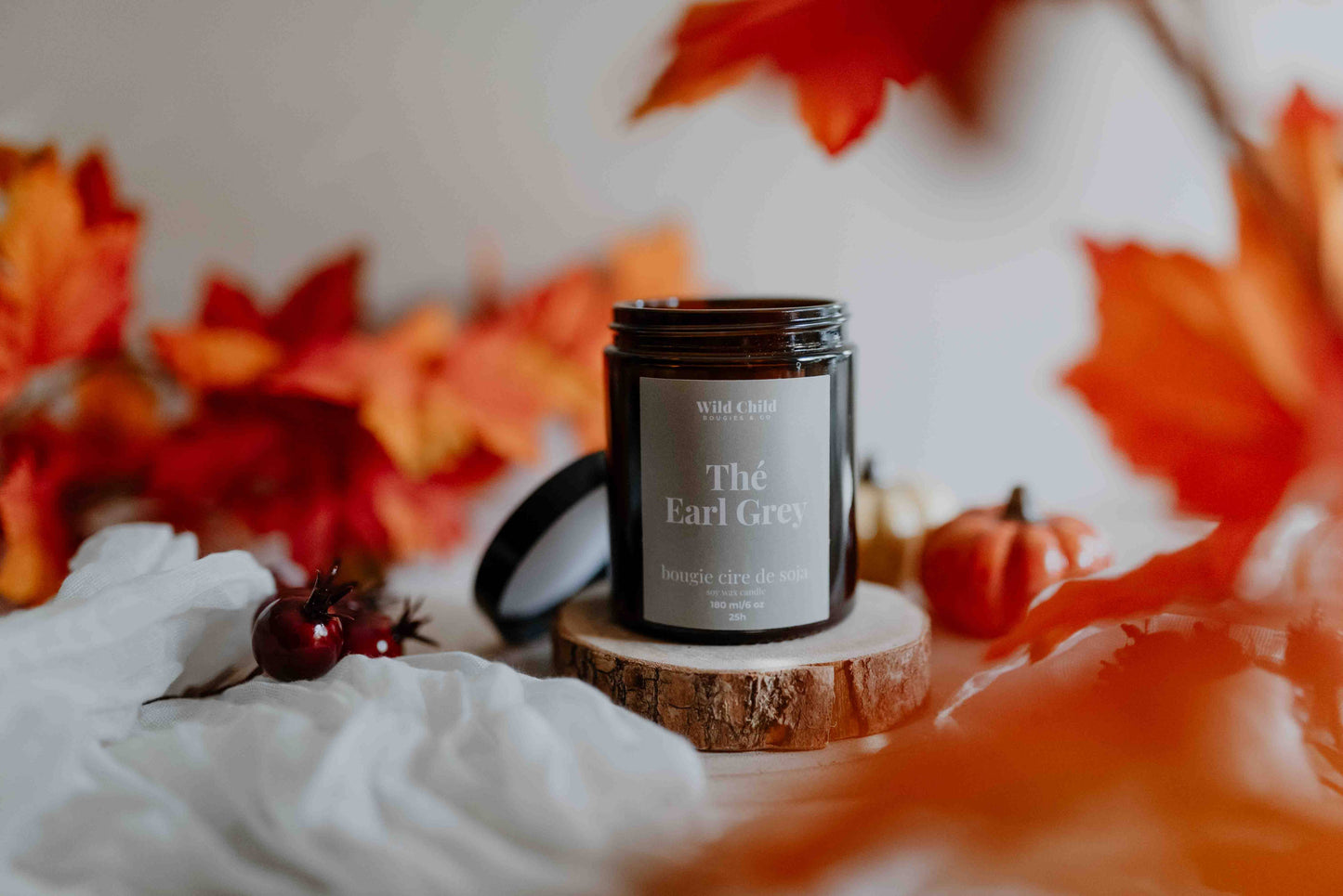 WILD CHILD Bougies & Co - “Earl Grey Tea” - Natural scented candle - 25h