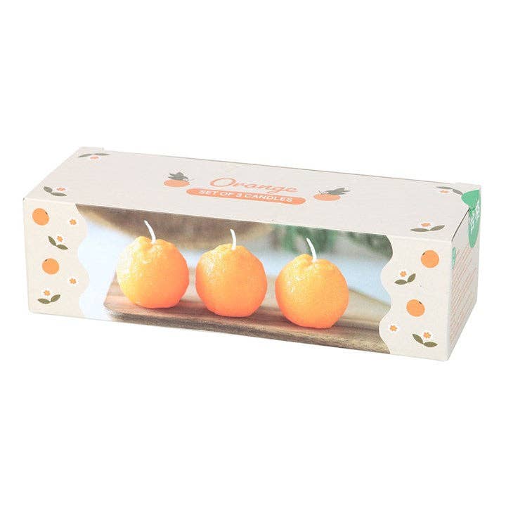 Something Different- Set of 3 Orange Shaped Candles