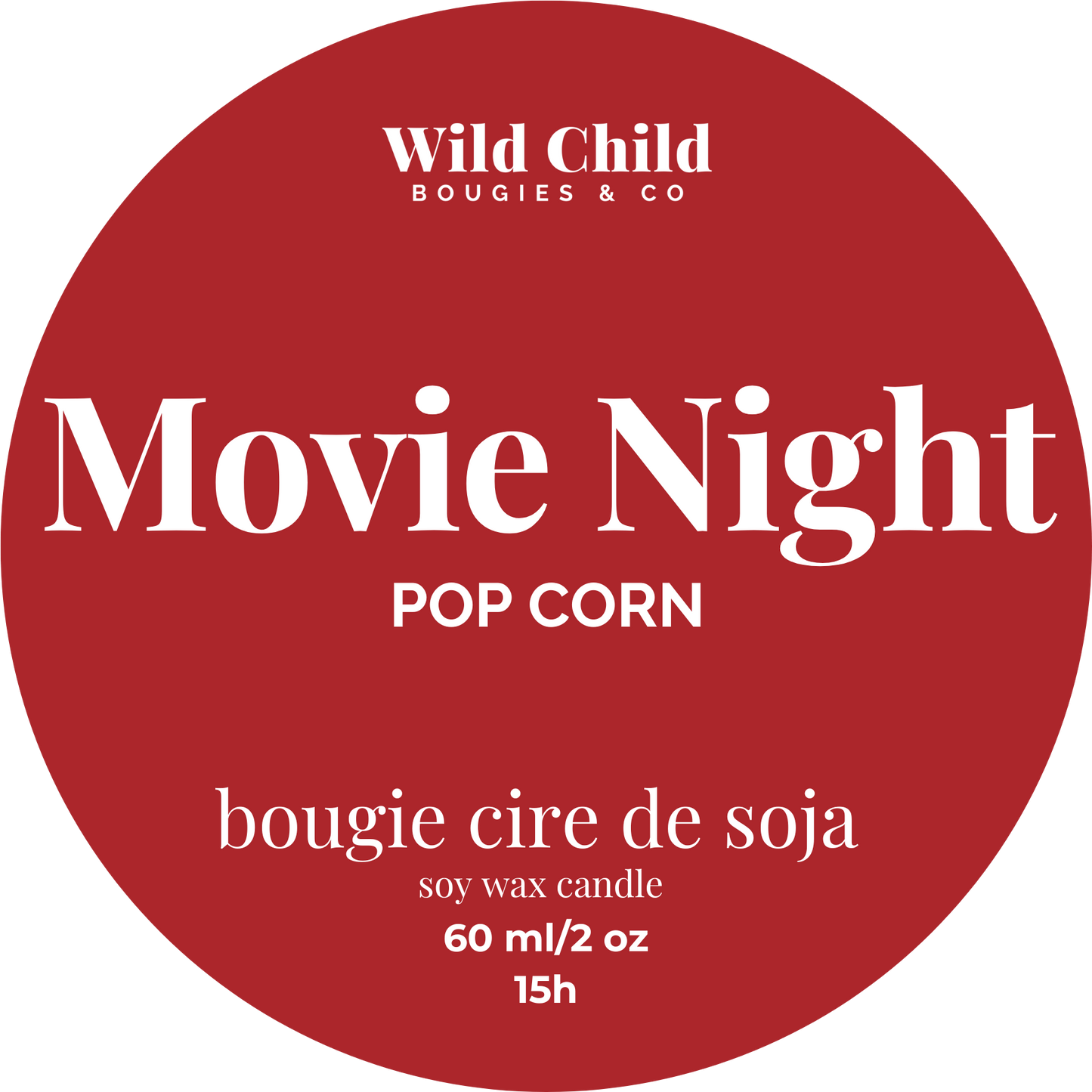 WILD CHILD Bougies & Co - Mini POPCORN candle