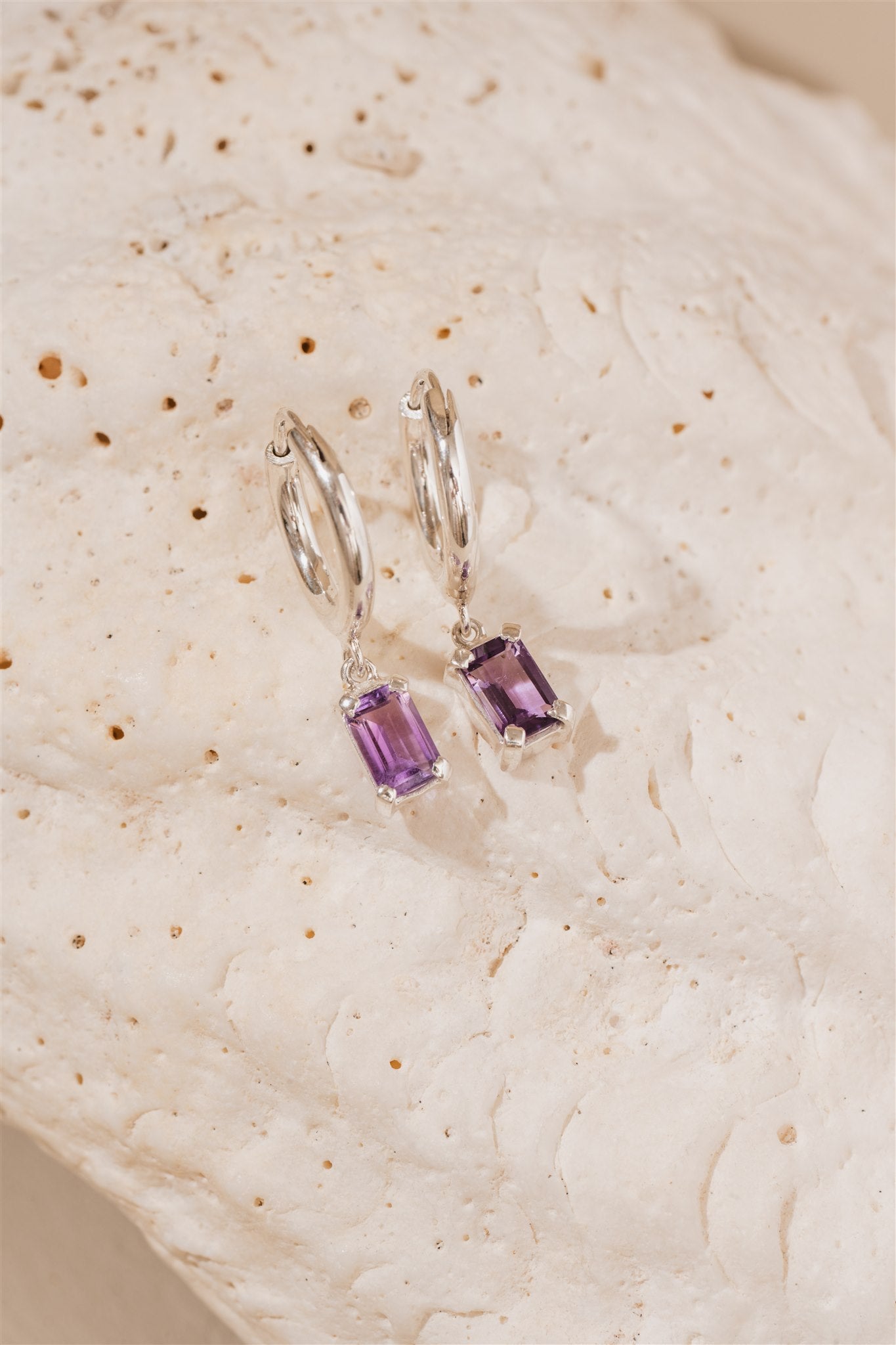 Kae Amethyst Hoops