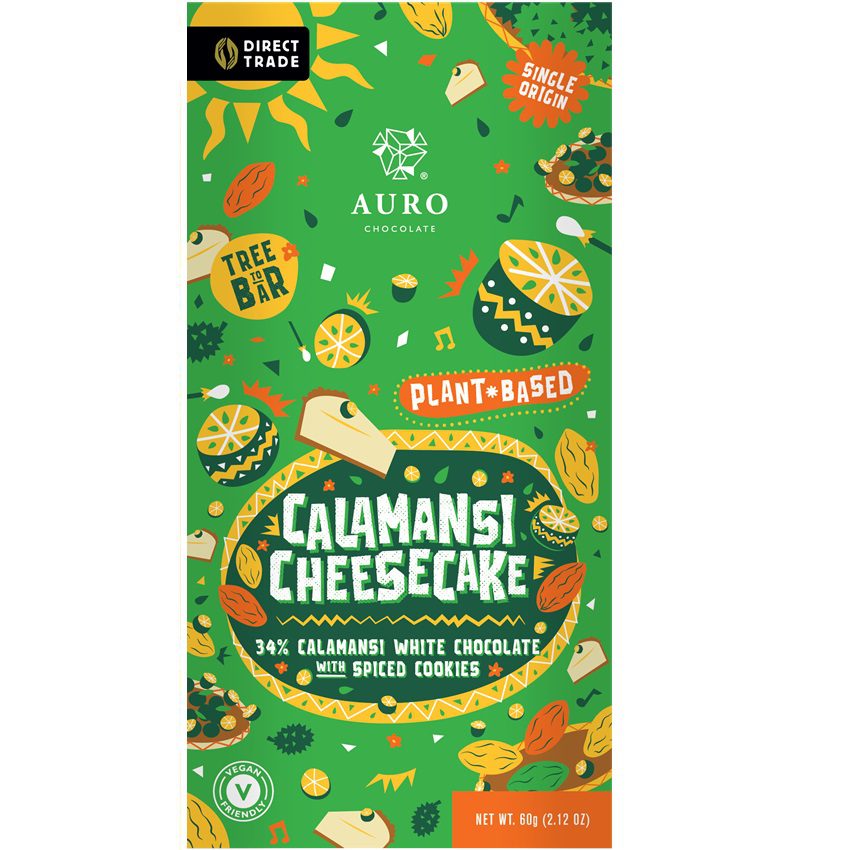 Auro White Chocolate Plant-Based with Calamansi Cheesecake 34%