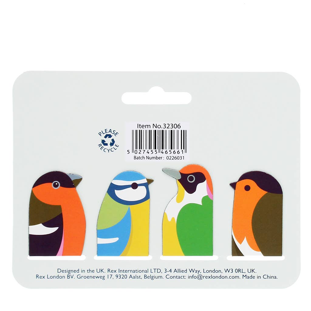 Rex B2B - Europe - Magnetic garden bird bookmarks (set of 4)