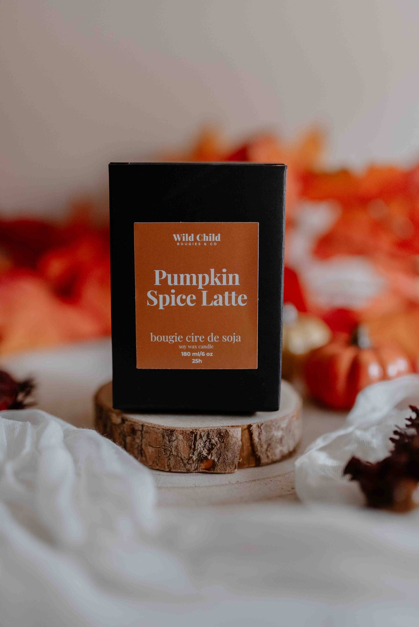 WILD CHILD Bougies & Co - “Pumpkin Spice Latte” - Natural scented candle - 25H