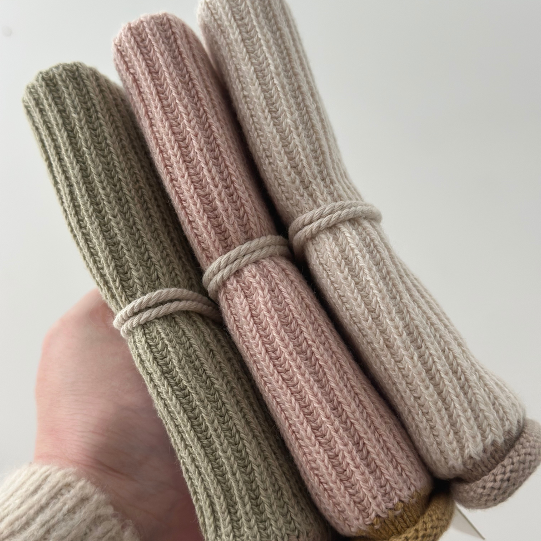 Aspegren Denmark - Dishcloth - Organic Cotton - Knitted - Ripple - Powder