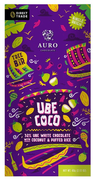 Auro 32% Ube Coco White Chocolate