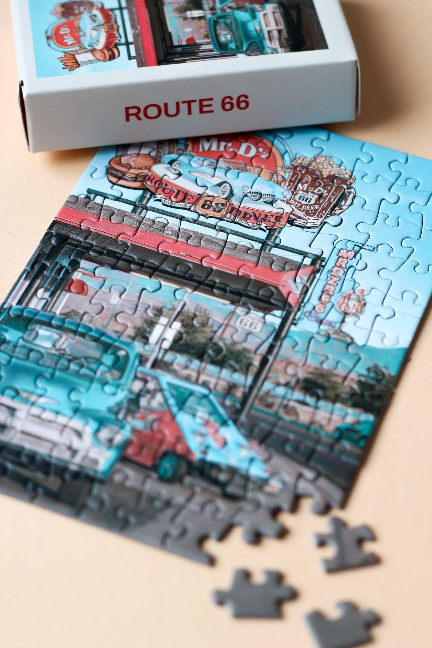 Piecely Puzzles - Mini-Puzzle Route 66, 99 Pieces - Puzzlery