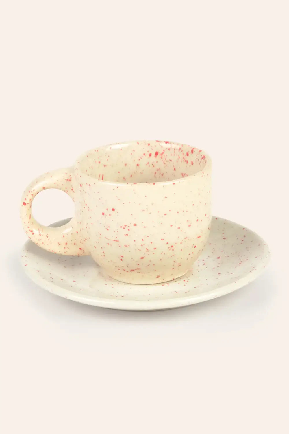 Calma House - Coffee Cup and Saucer (Set of 2 pcs) Red Chip