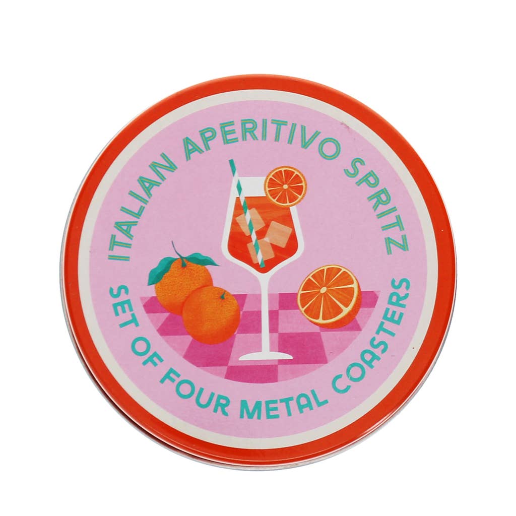 Rex Europe - Metal coasters (set of 4) - Aperitivo Spritz