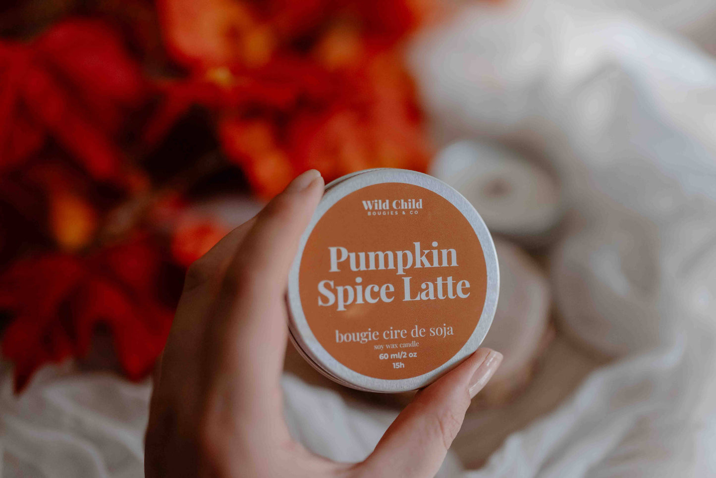 WILD CHILD Bougies & Co - “Pumpkin Spice Latte” - Natural scented candle - 15h