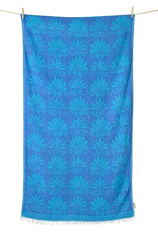 AELIA ANNA - BEACH TOWEL AKROKERAMO P.BLUE & TURQUOISE