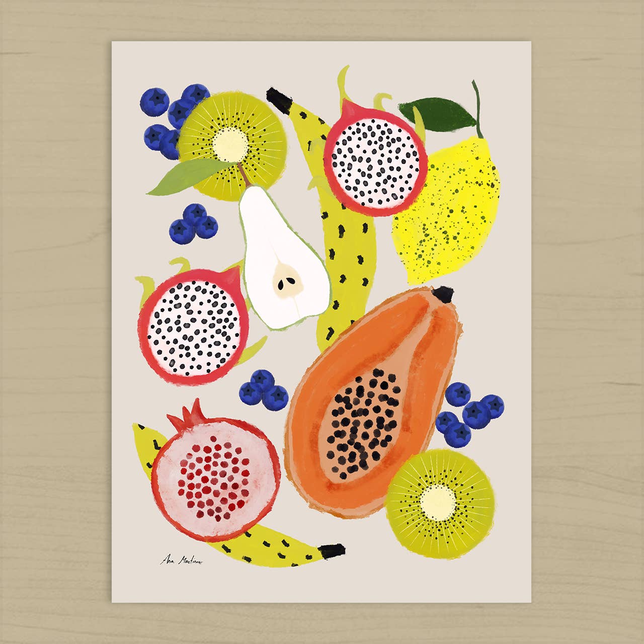 El buen limón - Tropical Fruits Art Print