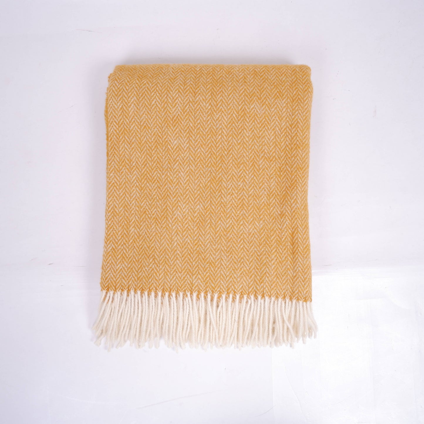 NorraVilla - 100% Wool Blanket - Herringbone throw