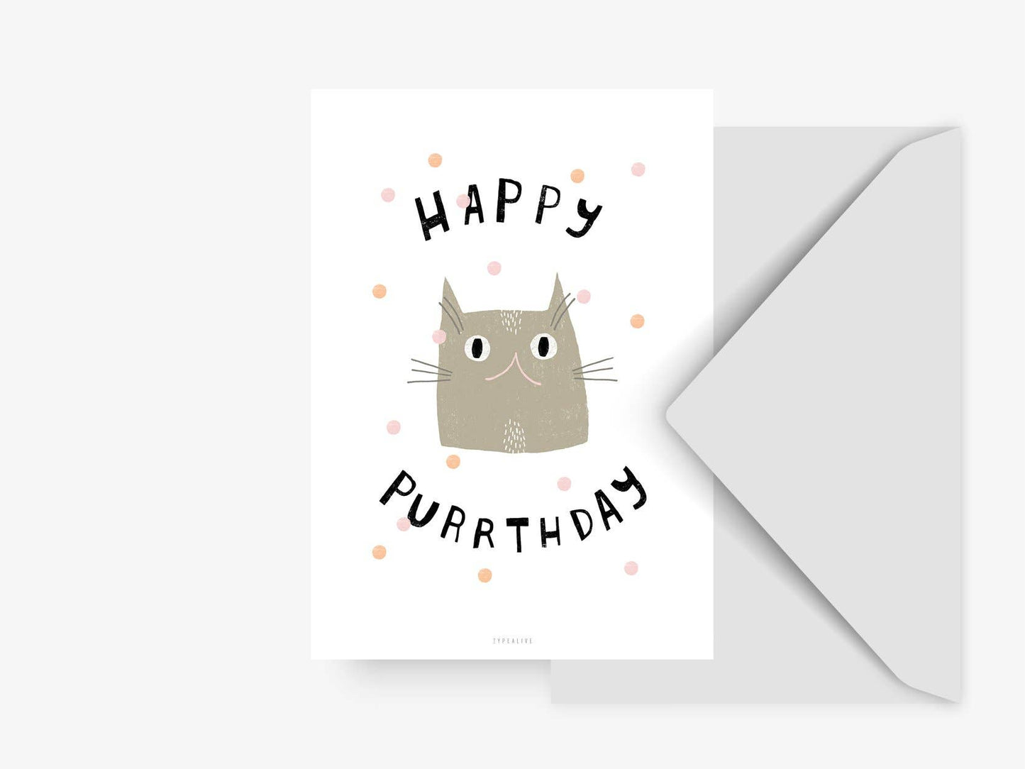 typealive - Postcard/Happy Purrthday w/ Envelope
